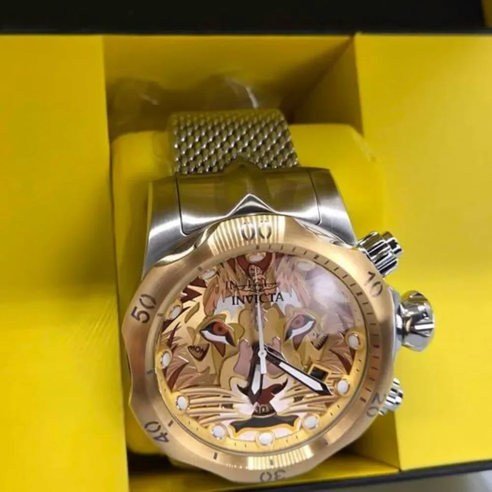 Invicta Venom Lionheart Swiss Ronda Z60 Caliber Men's Watch - 53.7mm. Steel